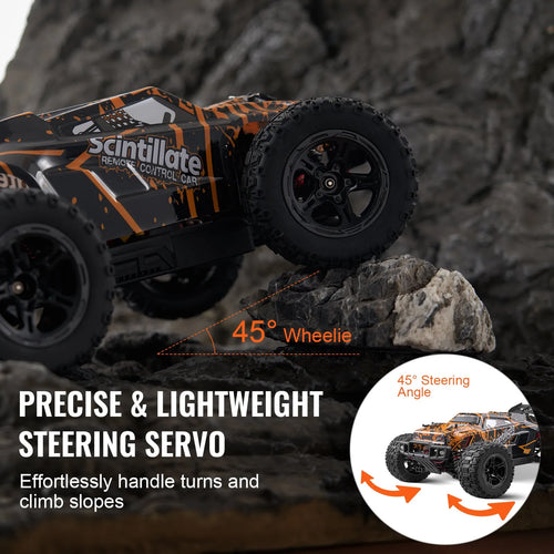 1:10 RC Car for Kids, 4WD Off-Road Remote Control Truck, 50 km/h High-Speed Racing Car, Adjustable Speed, All-Terrain Toy for Ages 8+