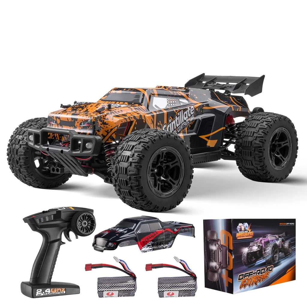 1:10 RC Car for Kids, 4WD Off-Road Remote Control Truck, 50 km/h High-Speed Racing Car, Adjustable Speed, All-Terrain Toy for Ages 8+