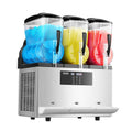 XN360B Commercial Slushy Machine, 3 x 12L Triple Tank Frozen Drink Maker, Stainless Steel Margarita & Smoothie Machine