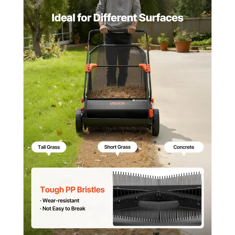 919-002B 3-Pack Lawn Sweeper Brush Replacement for 26" Push Lawn Sweepers – Durable V-Shaped Bristles