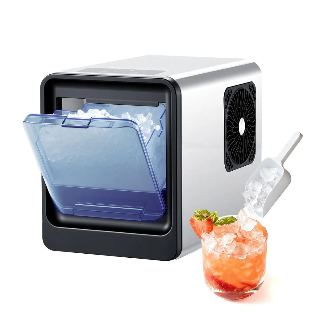 BS-303 33Lbs/Day Nugget Ice Maker, Portable Countertop Pebble Ice Machine with Self-Cleaning & Scoop