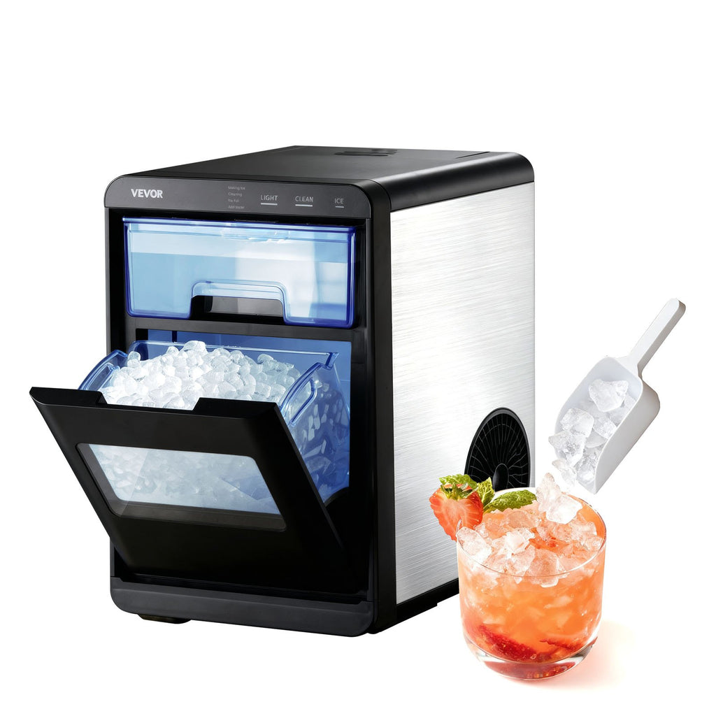 HZB-20EN 44LB Nugget Ice Maker Countertop, Self-Cleaning Portable Ice Machine