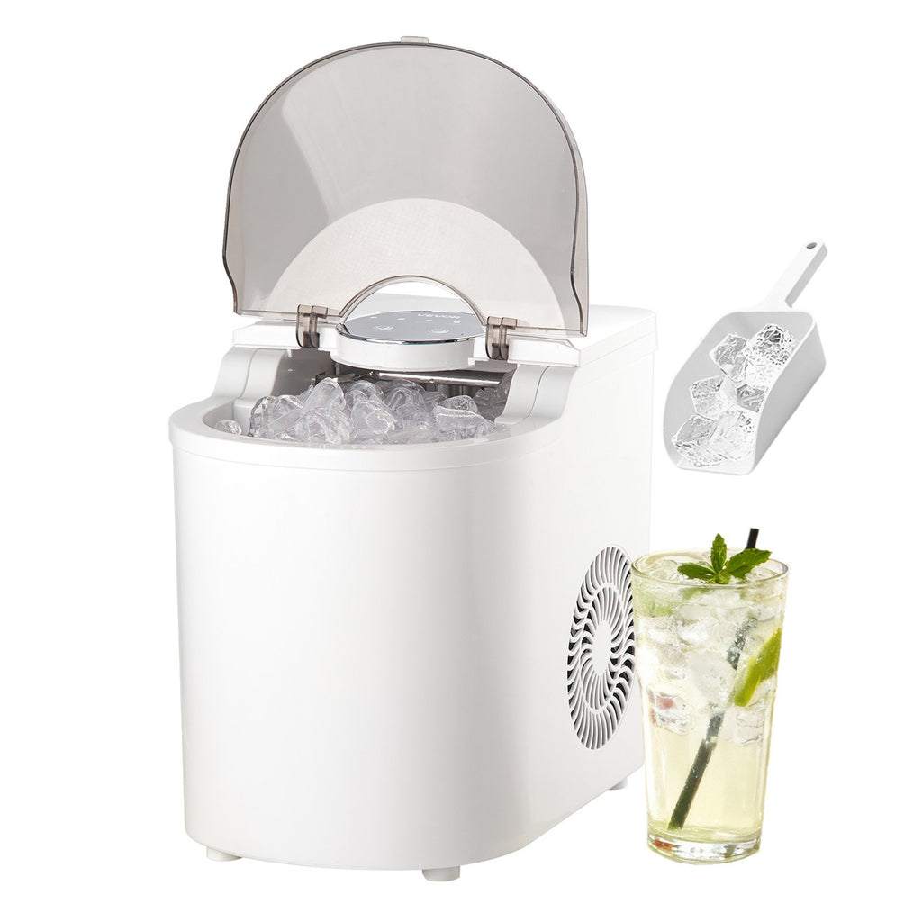 BS-004 Portable Countertop Ice Maker, 26 lbs/Day, 7 Cubes in 6 Mins, Self-Cleaning, 2 Ice Sizes
