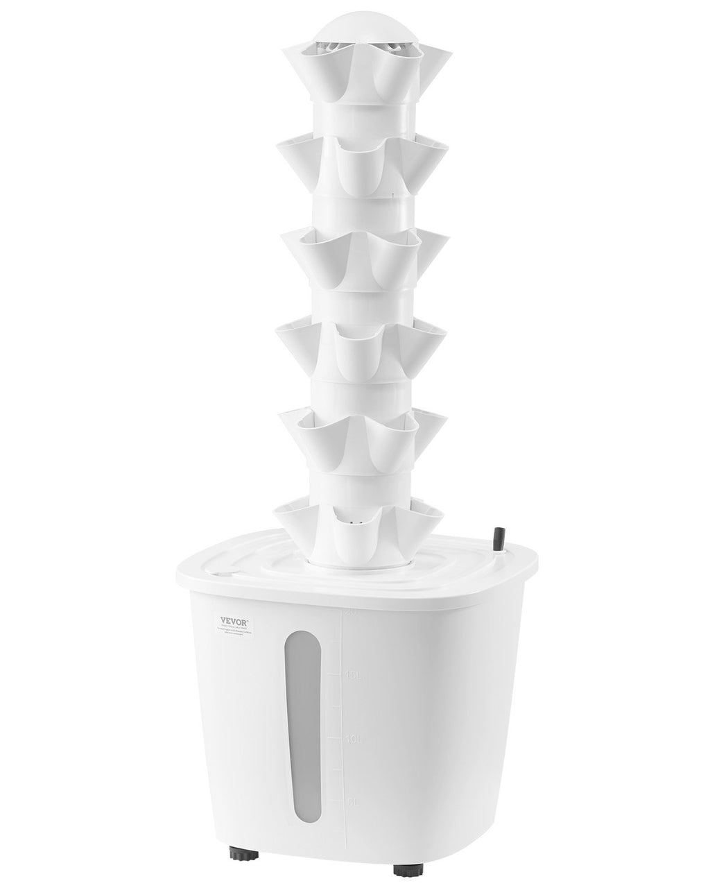 VV1-6C-US 30-Pod Vertical Hydroponic Growing Tower System with Water Pump & Timer