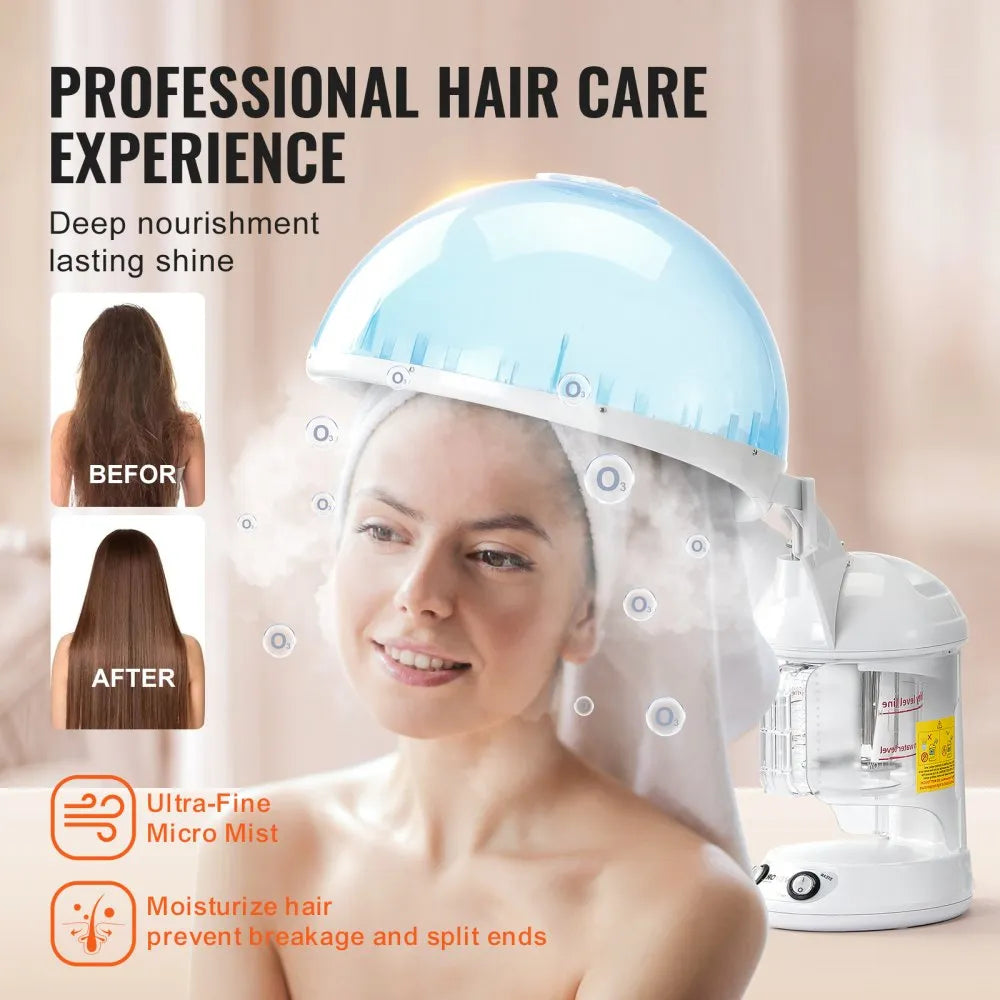 KD2328A 2-in-1 Professional Hair & Facial Nano Ionic Steamer with Detachable Hood
