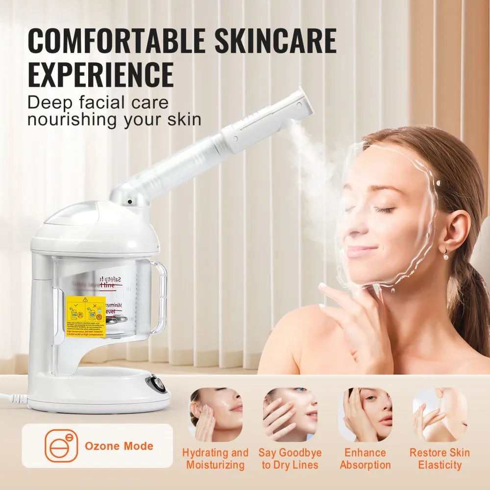 KD2328A 2-in-1 Professional Hair & Facial Nano Ionic Steamer with Detachable Hood