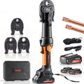 SL-2430 18V Electric Pipe Crimping Tool Kit with 3 Press Jaws, 24KN Hydraulic Press for 1/2", 3/4" & 1" Copper Pipes, 2 Batteries, Fast Charger & Carrying Case