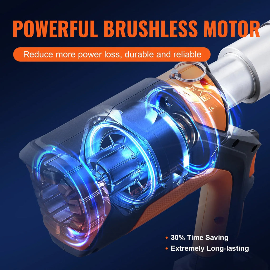 EB-1550 18V Electric Pipe Press Tool 32KN with 6 Crimping Jaws, Brushless Motor, 1/2"–2" Copper Pipe Crimper