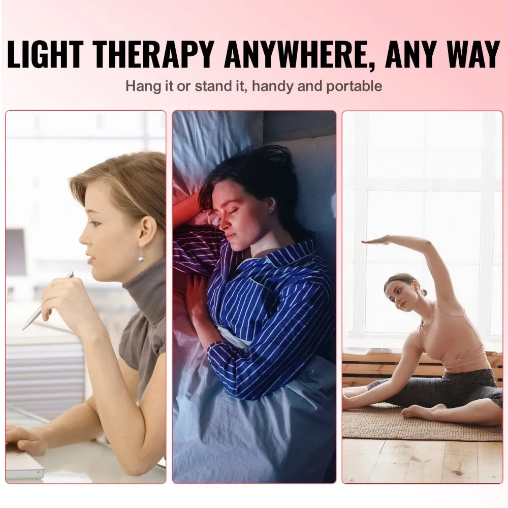 LPL001 80W Red Light Therapy Panel for Body & Face – 60 Dual-Chip LEDs, 660nm Red & 850nm Near Infrared Light