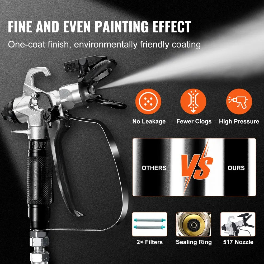 RP8626 Plus 750W Airless Paint Sprayer with Cart, 3000 PSI Electric Paint Sprayer for Interior & Exterior Painting