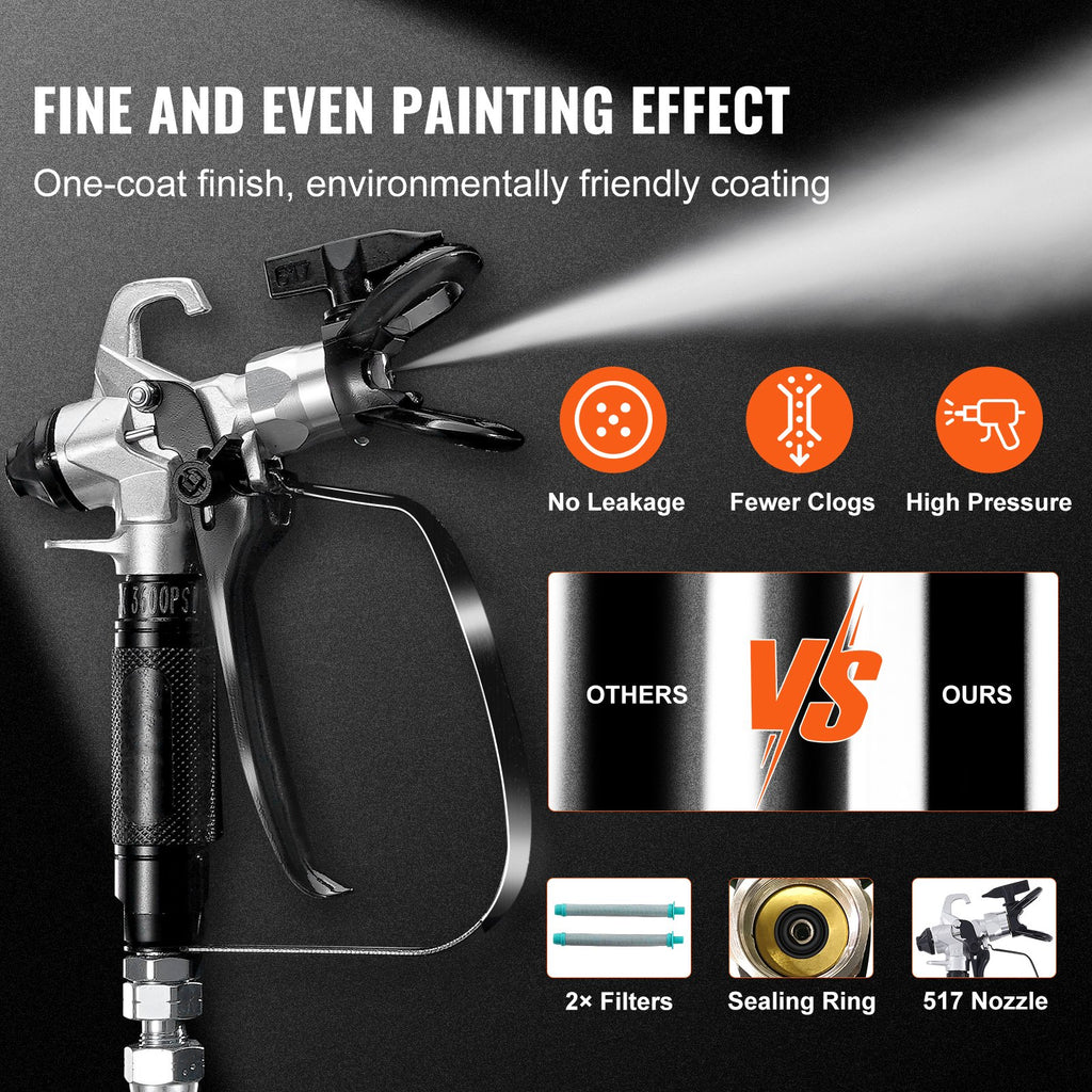 RP8628 950W Stand Airless Paint Sprayer, 3000 PSI Electric Paint Sprayer with 50 ft Hose for Interior & Exterior Painting