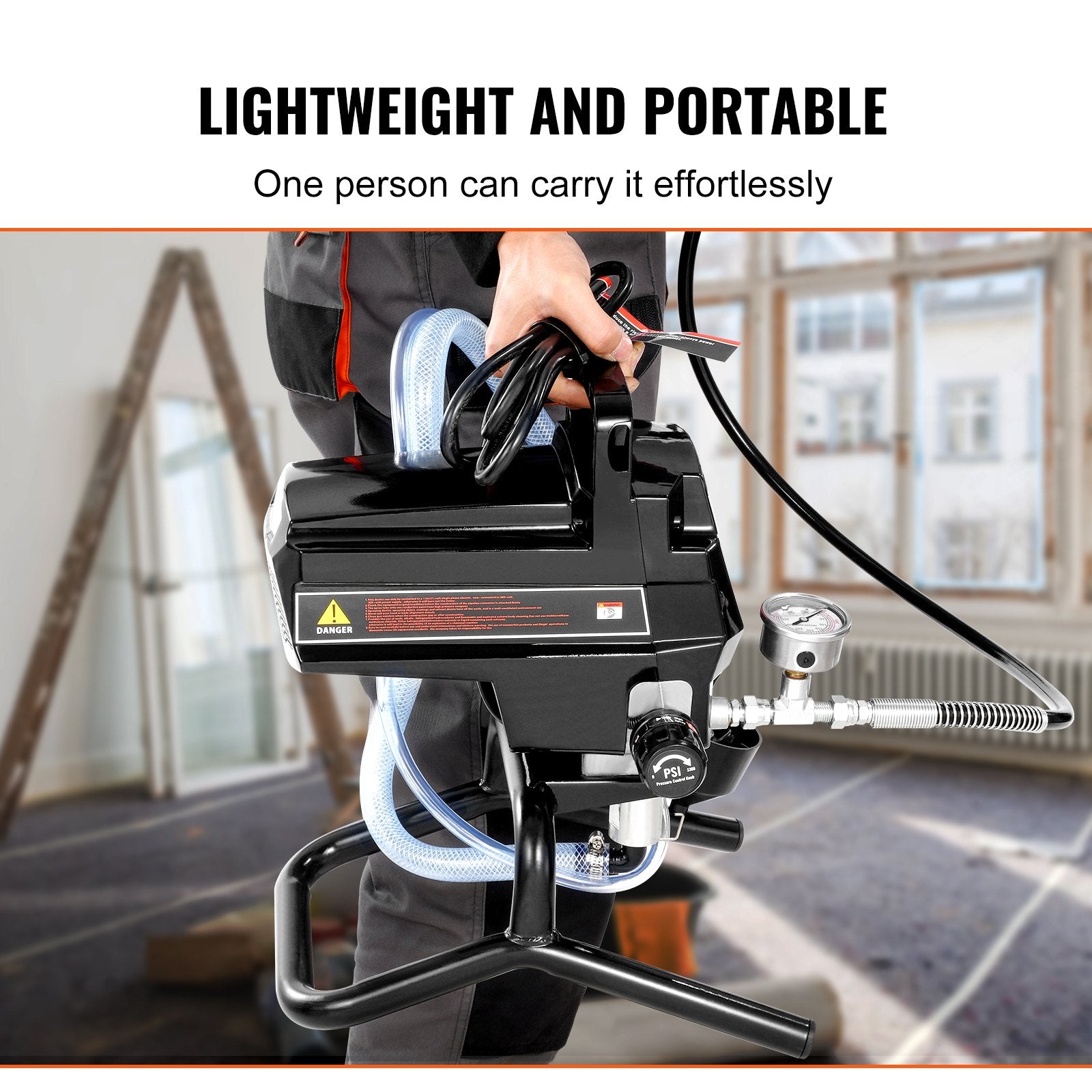 RP8628 950W Stand Airless Paint Sprayer, 3000 PSI Electric Paint Sprayer with 50 ft Hose for Interior & Exterior Painting