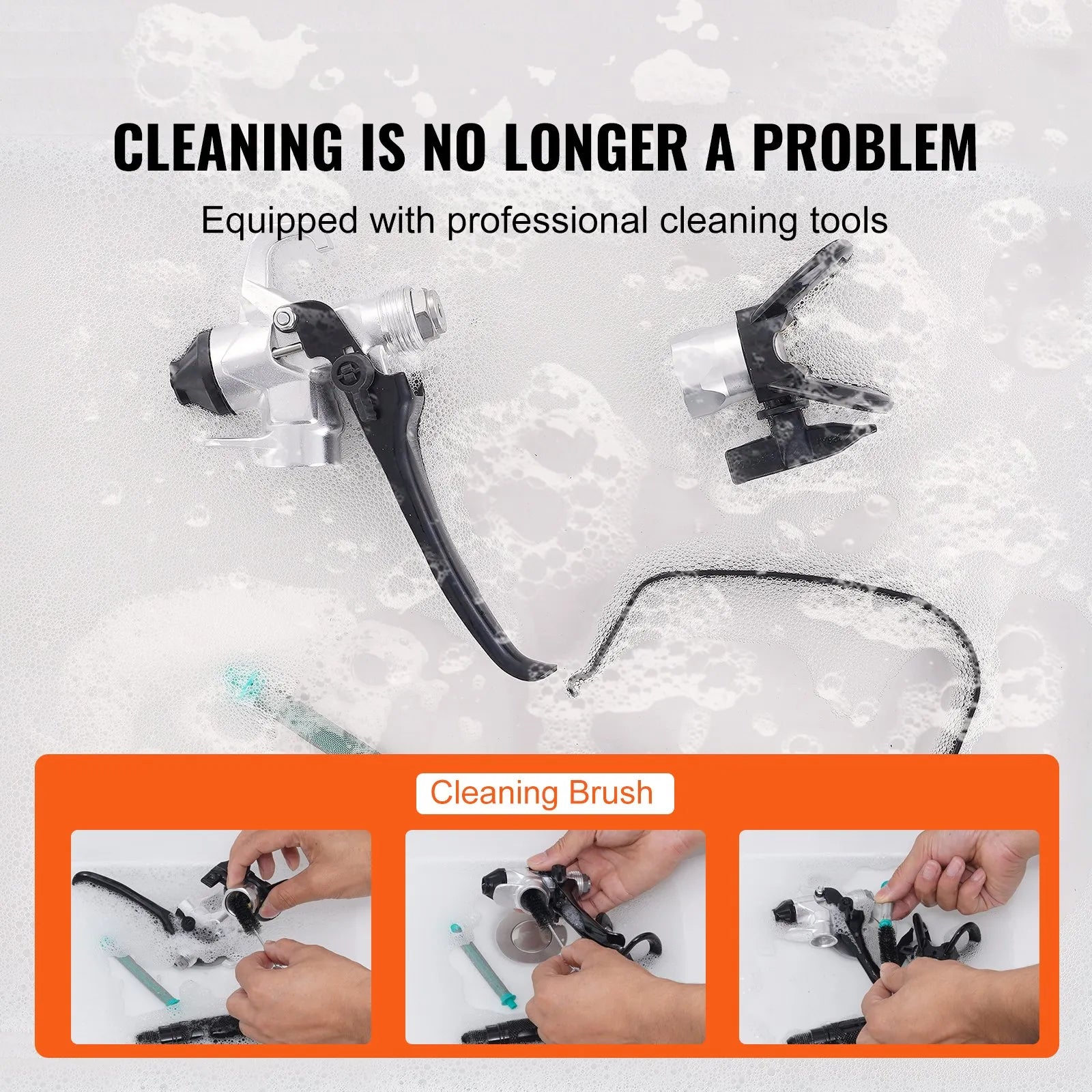 RP8628 950W Stand Airless Paint Sprayer, 3000 PSI Electric Paint Sprayer with 50 ft Hose for Interior & Exterior Painting
