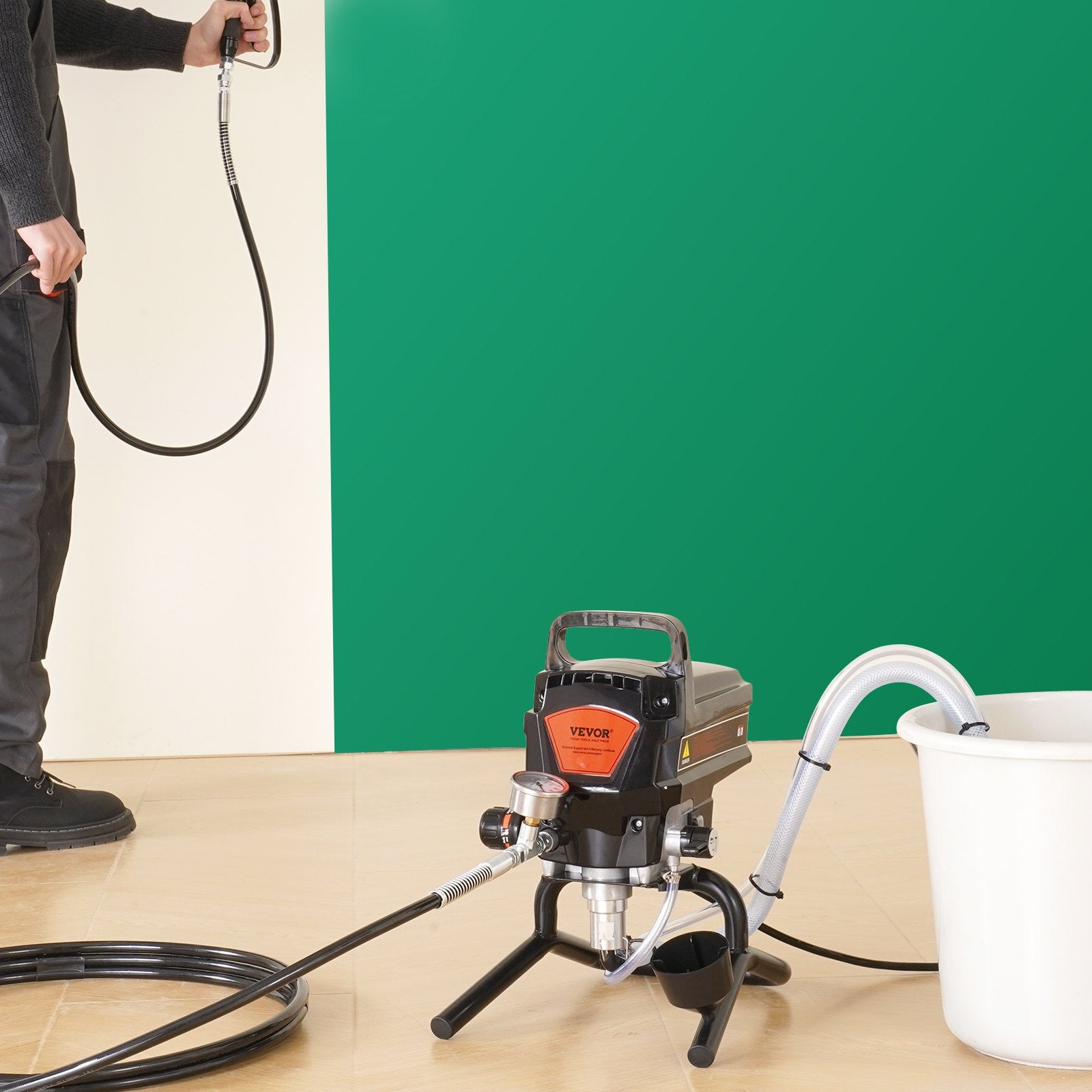 RP8628 950W Stand Airless Paint Sprayer, 3000 PSI Electric Paint Sprayer with 50 ft Hose for Interior & Exterior Painting