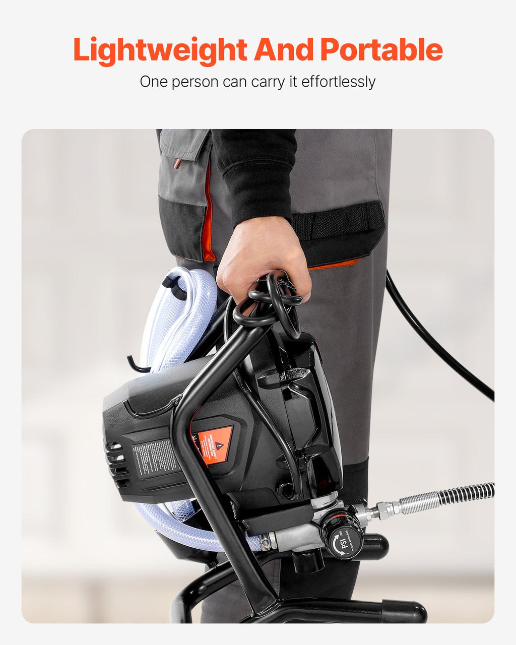 RP8626 750W Airless Paint Sprayer 3000 PSI with 25 ft Hose for Interior & Exterior Painting