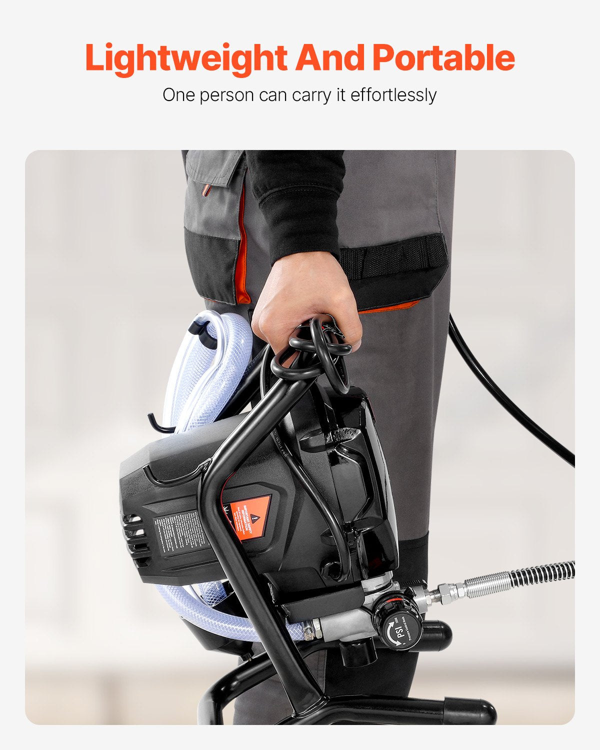 RP8626 750W Airless Paint Sprayer 3000 PSI with 25 ft Hose for Interior & Exterior Painting